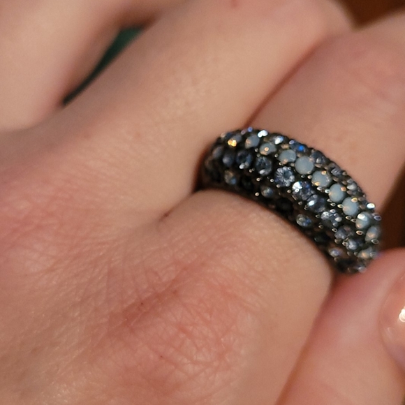 Lia Sophia Sparkle Blue Ombre Ring - Picture 3 of 4